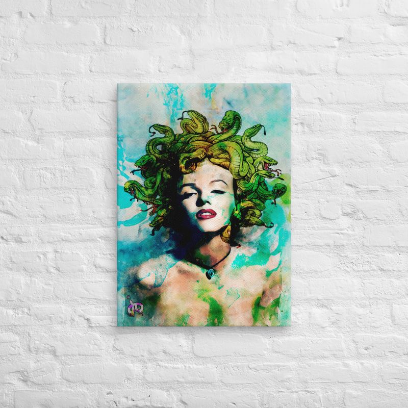 "Marilyn Medusa" Print Canvas 20 x 28