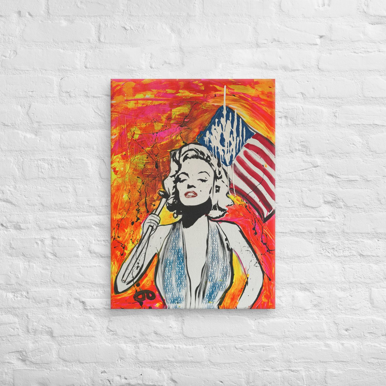 "God Bless America" Canvas Print 20 x 28