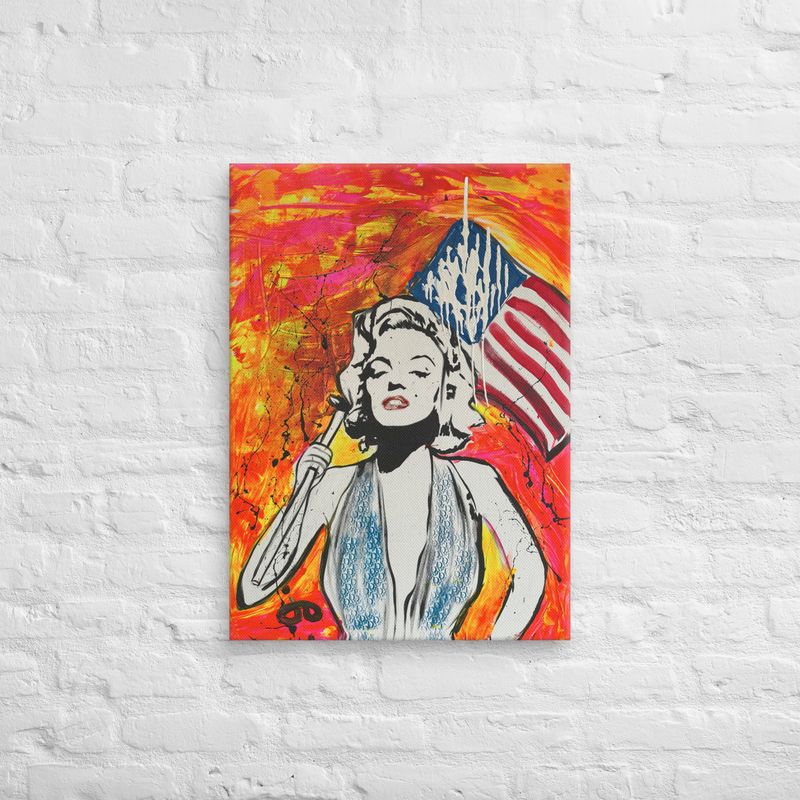 "God Bless America" Canvas Print 20 x 28