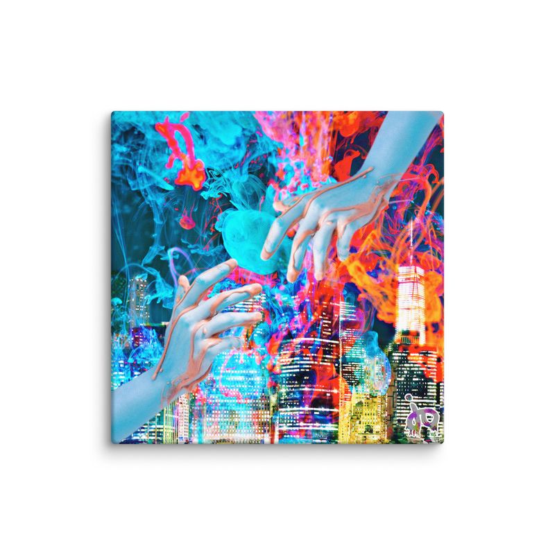 "Hands Of N.Y" Print Canvas 24 x 24