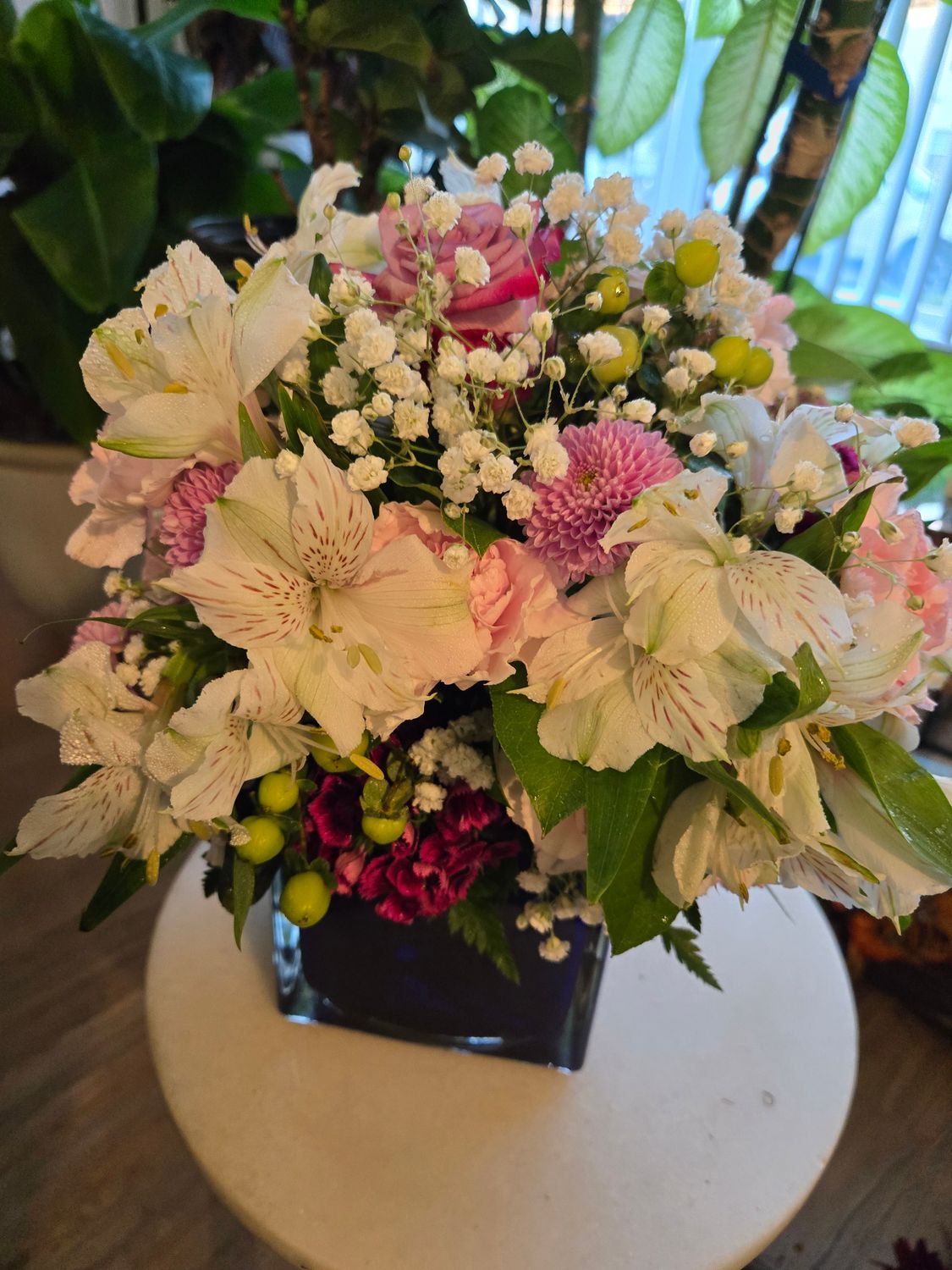 Premium Glass Cubed Arrangement