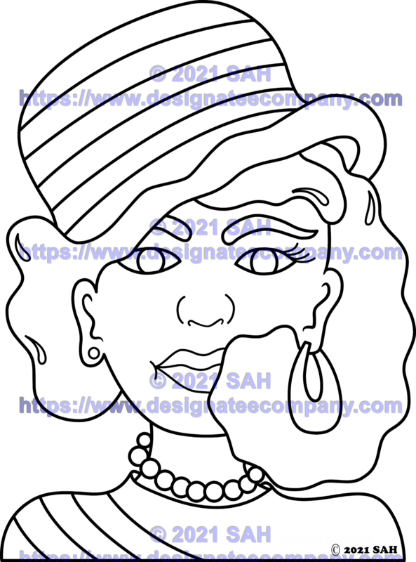 Girl Striped Hat Shirt Art kit
