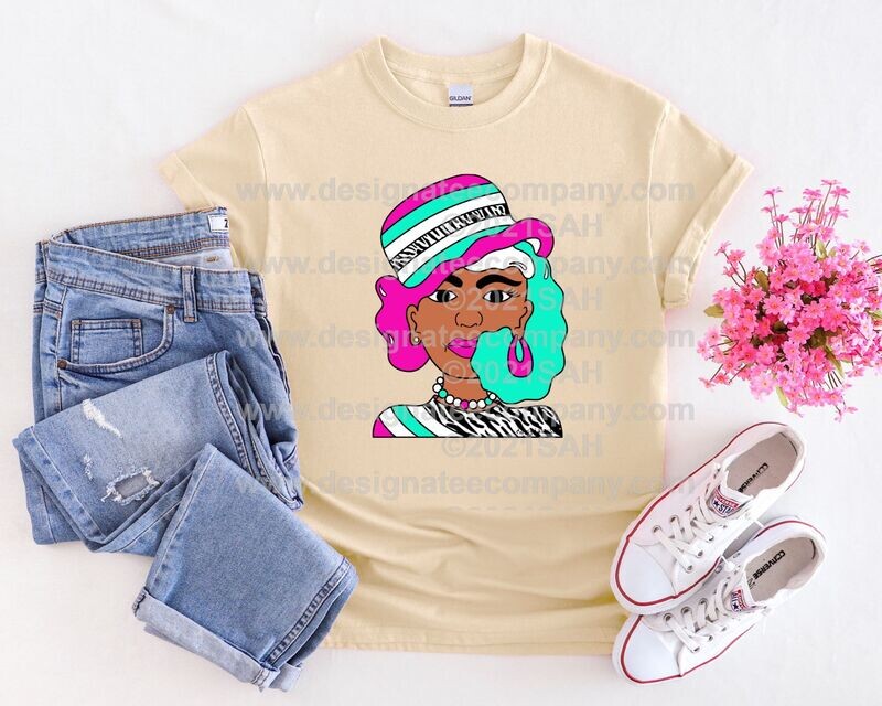 Girl Striped Hat and Shirt, Tiger Stripe