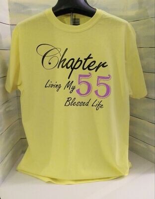 Chapter 55 Living My Blessed Life, Adult Medium Yellow T-shirt