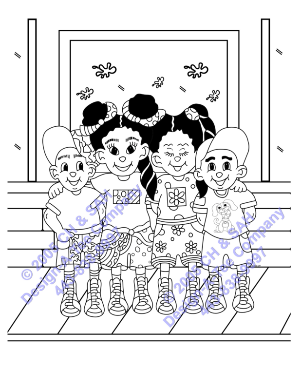 Art activity for kids and adults, Art kits, Paint parties, Canvas, T-shirts, tote bag, Friends Hanging Out Having Fun,