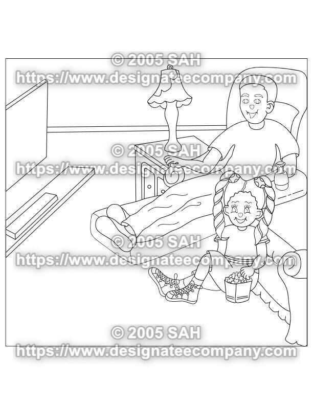 Pre drawn image for canvas, t-shirt or tote bag art kit