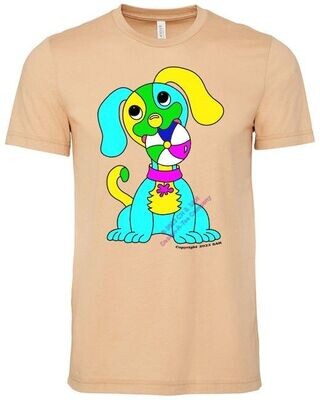 Kids Adults graphic tee, children, dog lover, youth, Adorable Puppy with Ball, playtime, kids,