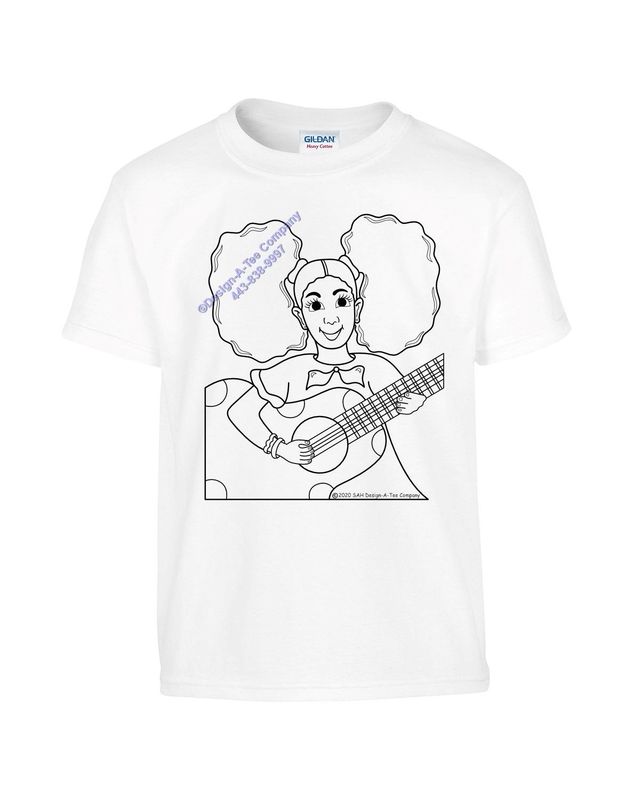 Guitar Girl, African American Girl, Paint party, art kit, art lesson