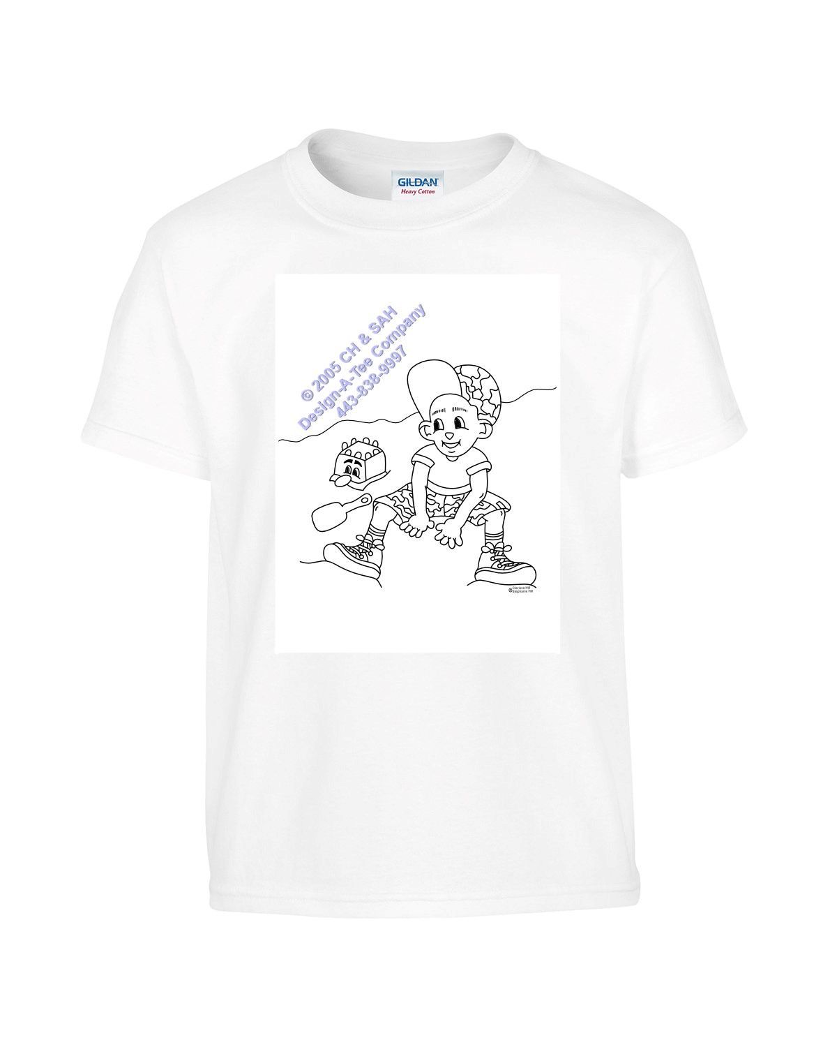 T-shirt paint party for kids, art kits, summertime fun Boy Playing in the Sand on Beach