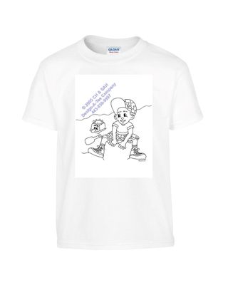 T-shirt paint party for kids, art kits, summertime fun Boy Playing in the Sand on Beach
