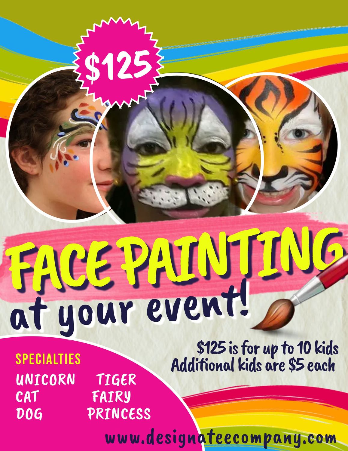 Face Painting at your Event