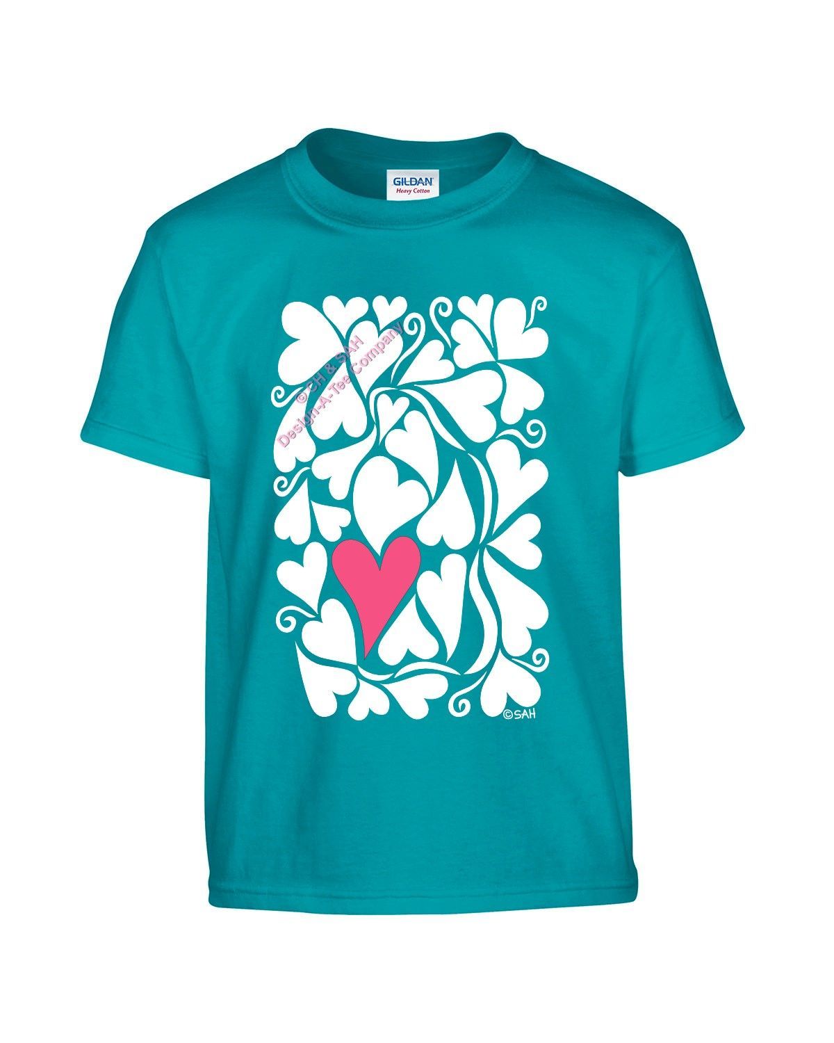 Heart graphic t-shirt, Love, Positive Vibes Only