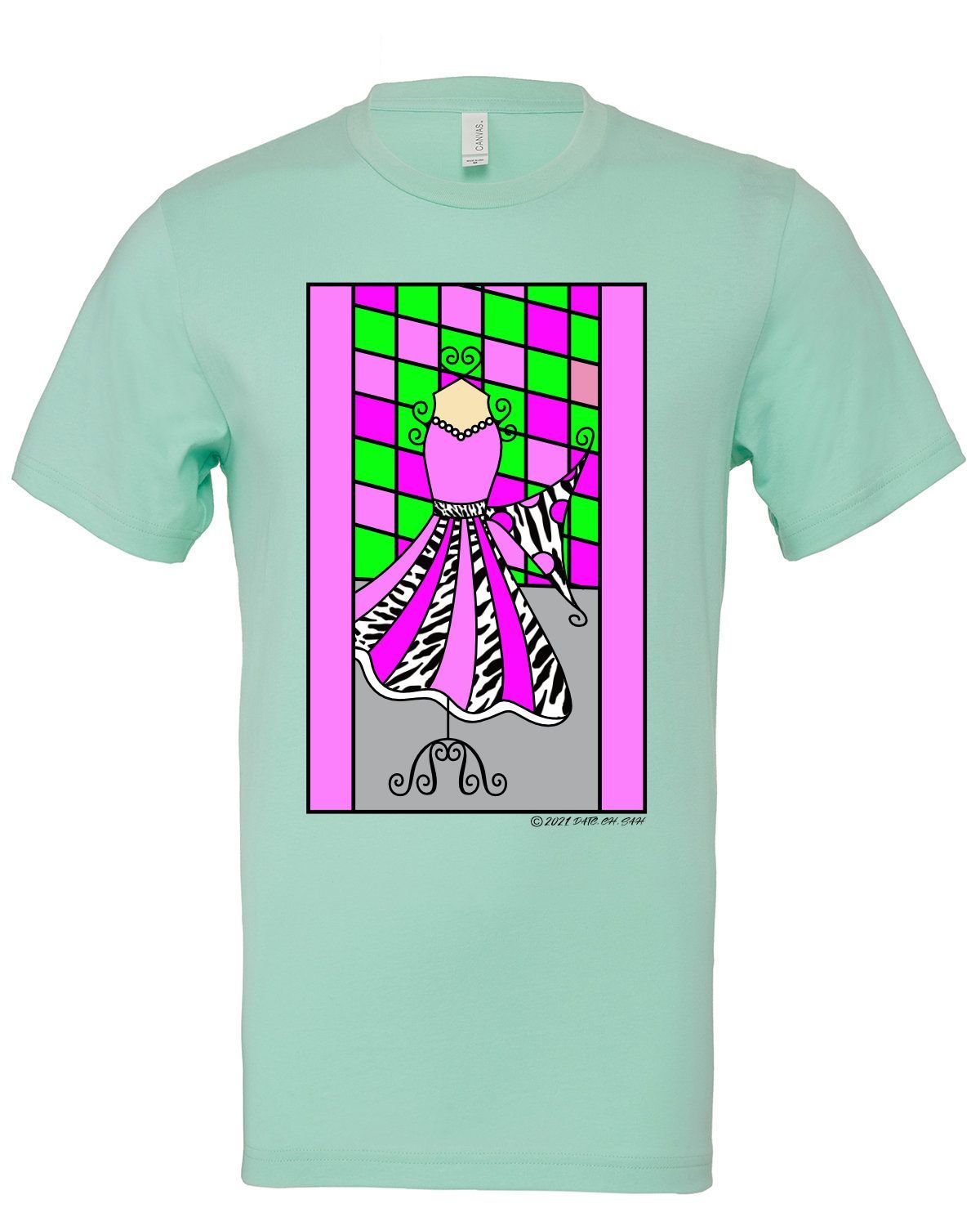 Bella Canvas 3001c-Girls Ladies Kids Princess Dress Form Graphic T-shirt