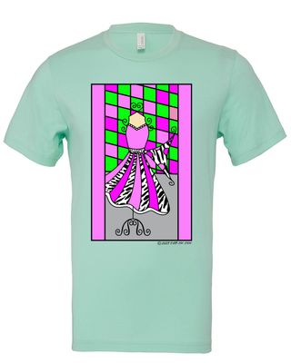 Bella Canvas 3001c-Girls Ladies Kids Princess Dress Form Graphic T-shirt
