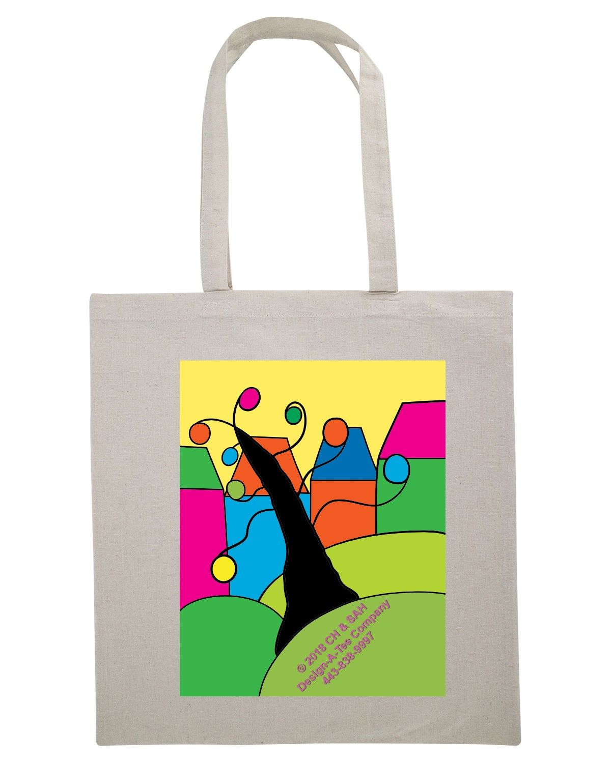 Tote bag Canvas Abstract Landscape Art Shopping bag