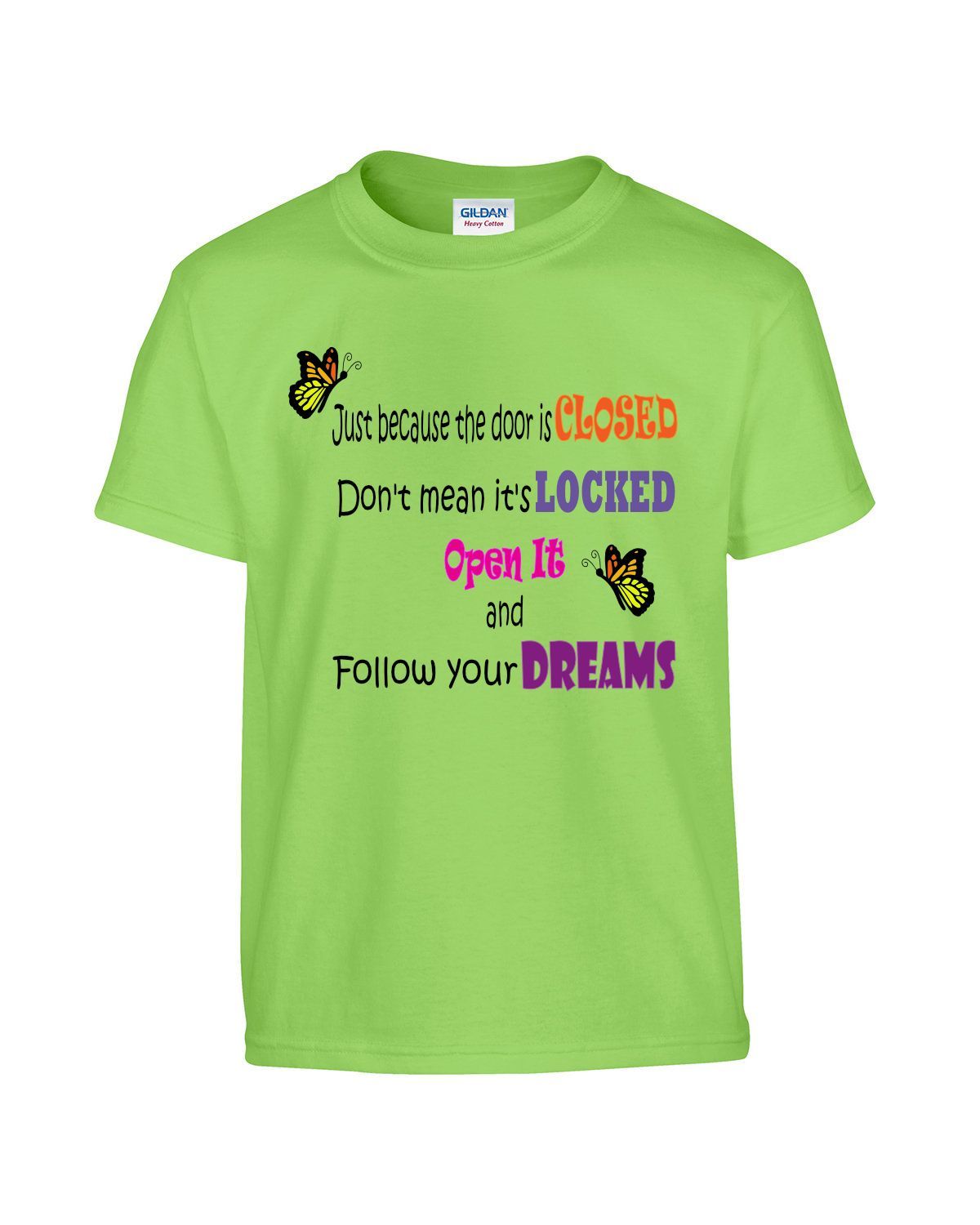 Print Graphic t-shirt, Follow your Dreams, Under $20 tee, Gildan,