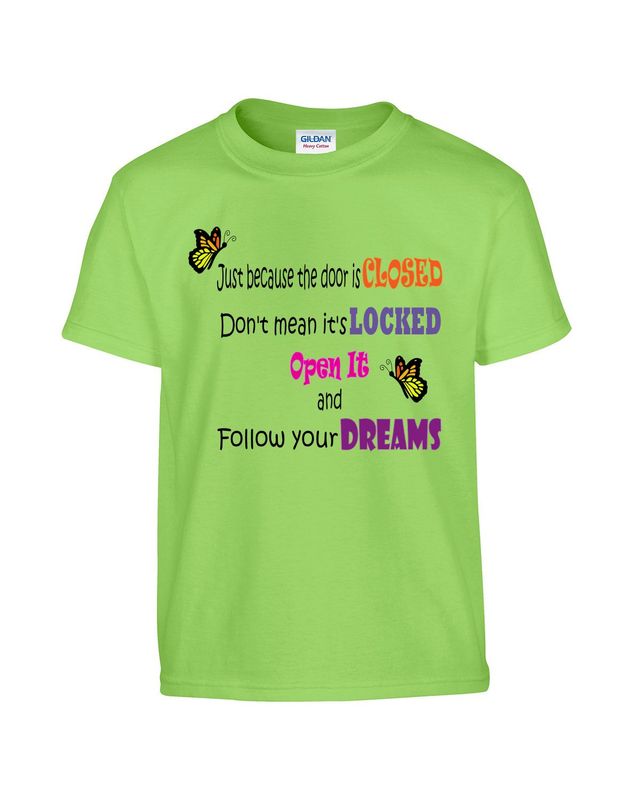 Print Graphic t-shirt, Follow your Dreams, Under $20 tee, Gildan,