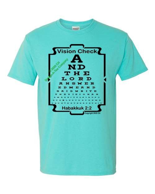 Spiritual t-shirt, Women Men Girls Boys graphic t-shirt, Print, Vision Check Habakkuk 2:2 Scripture KJV