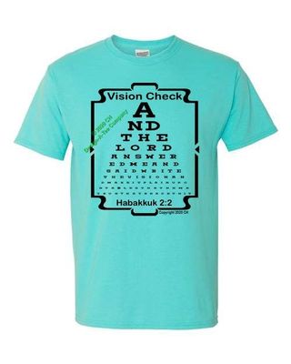 Spiritual t-shirt, Women Men Girls Boys graphic t-shirt, Print, Vision Check Habakkuk 2:2 Scripture KJV