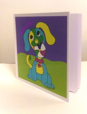 Puppy with ball keepsake artwork journal for kids