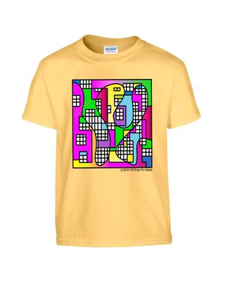 Heart of the City graphic tee, short sleeve, crewneck, cotton, abstract art,
