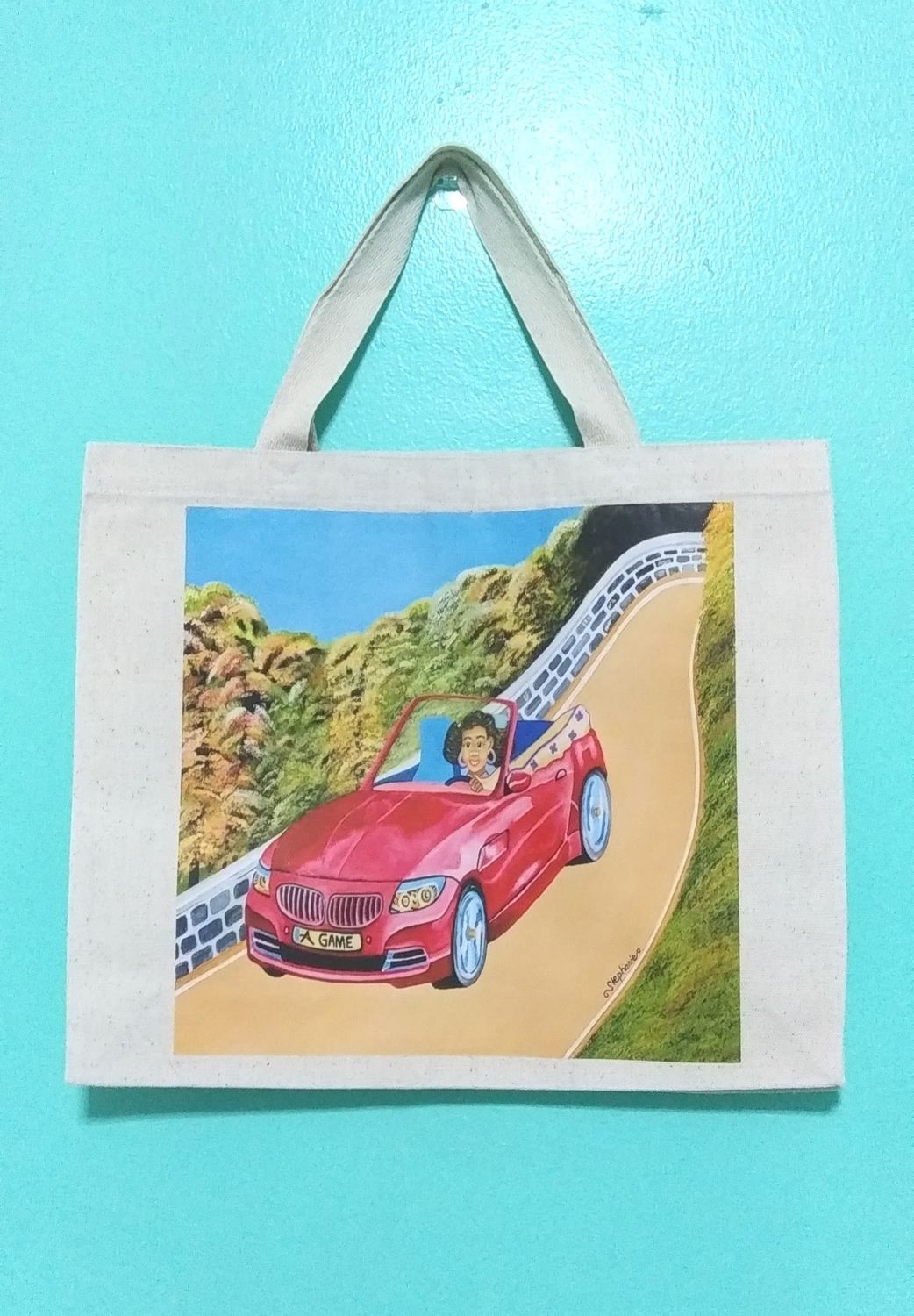 A Game premium cotton canvas tote bag, handbag