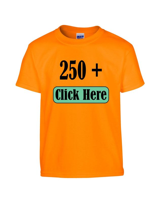 250+ Custom Apparel, For Adults & Youth, Any color shirt,