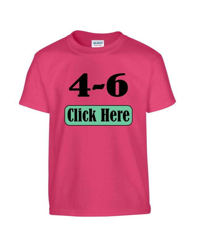 4-6 Custom Apparel, For Adults & Youth, Any color shirt,