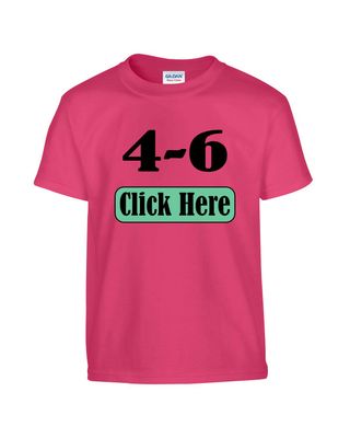 4-6 Custom Apparel, For Adults & Youth, Any color shirt,