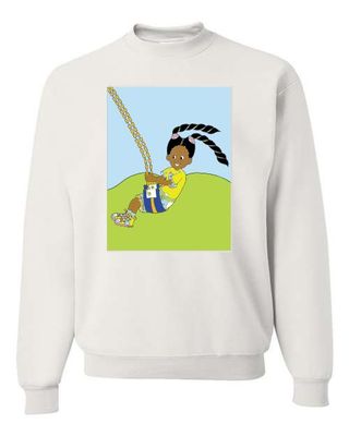 Girls Women's sweatshirt, Girl on Swing At The Park Fun Gift, Original image