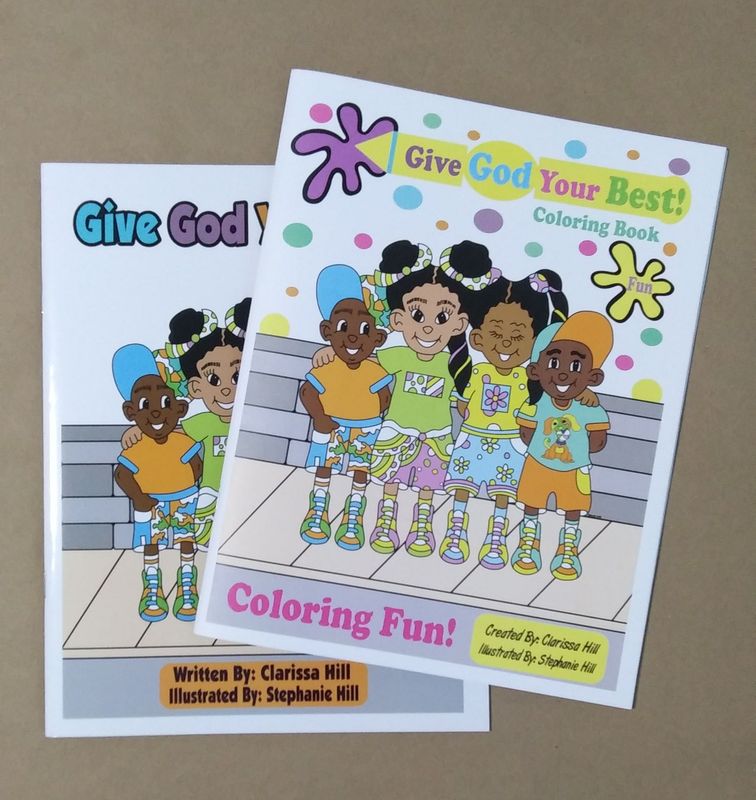 Give God Your Best: Christian Children's Picture & Coloring Book Bundle