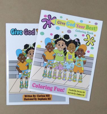 Give God Your Best: Christian Children's Picture & Coloring Book Bundle