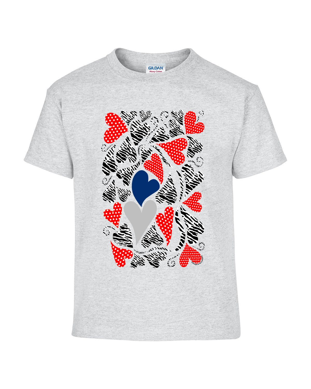 Love is in the Heart graphic t shirt for the whole family, Gildan Jerzee cotton polyester