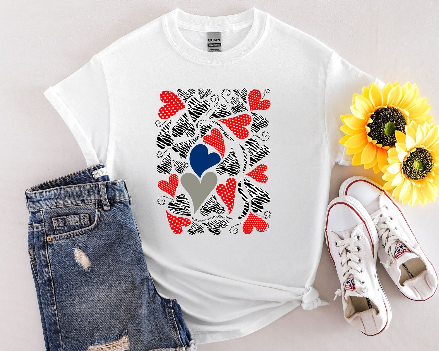 Love is in the Heart graphic t shirt for the whole family, Gildan Jerzee cotton polyester