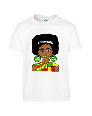 Juneteenth t-shirt white short sleeve cotton polyester Freedom day June 19, 1865