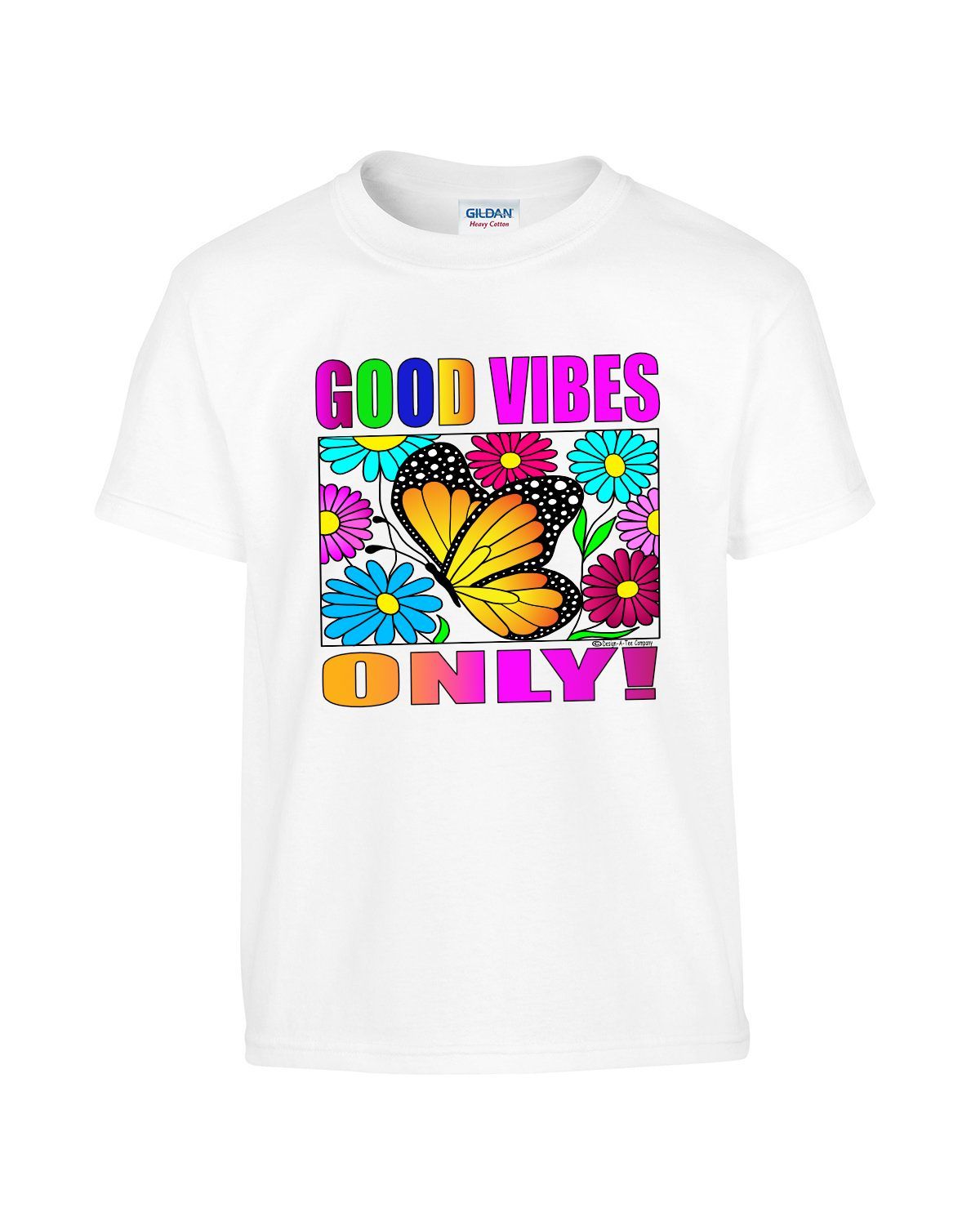 Graphic t-shirt, Good Vibes Only,  Crew neck, shirt, Graphic tee, Unisex