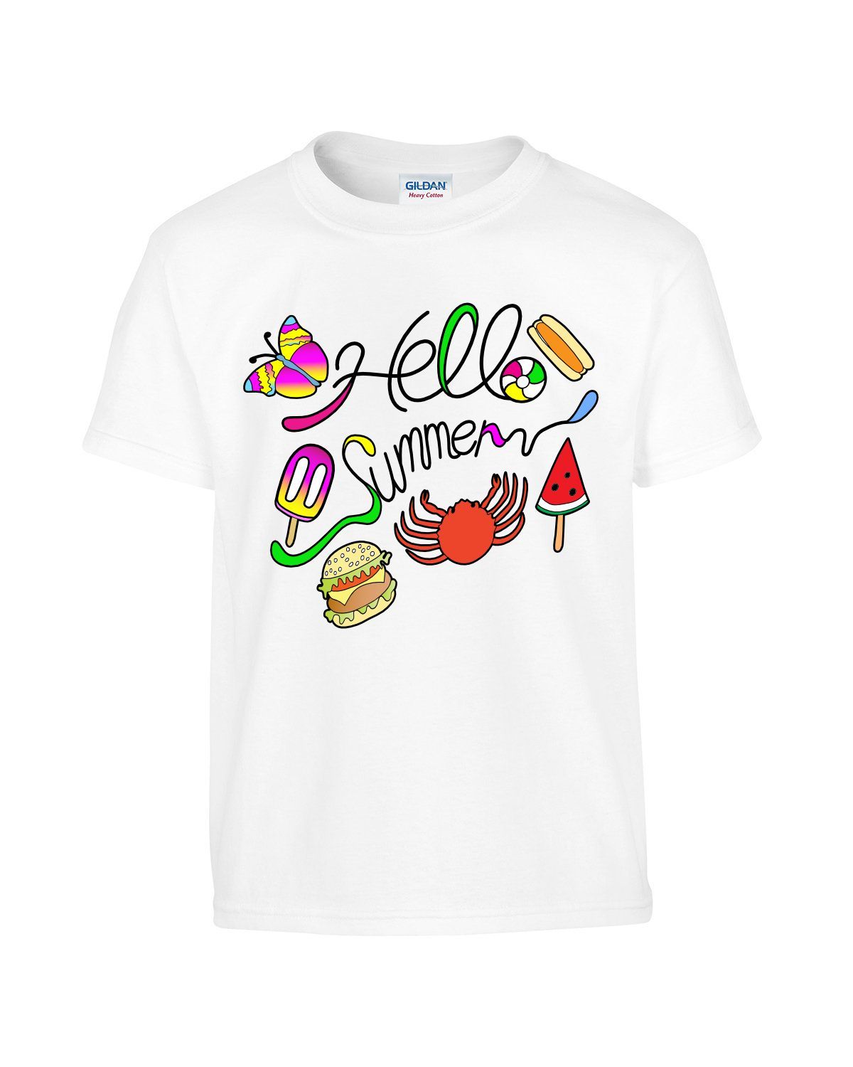 Graphic tee| Summertime food tee, Women Girls Men Boys Graphic t-shirt, Hello Summer tee