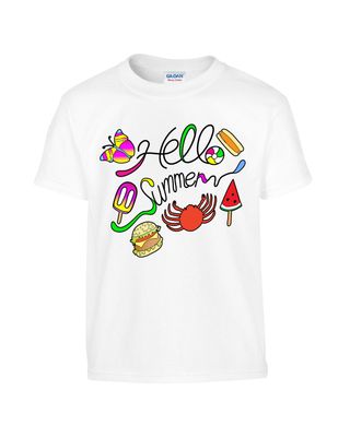 Graphic tee| Summertime food tee, Women Girls Men Boys Graphic t-shirt, Hello Summer tee