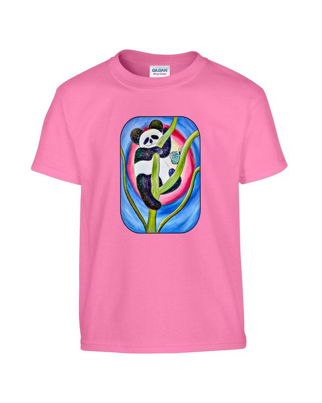 Tee shirt Graphic Panda butterfly in a tree t-shirt, short sleeve, crewneck, cotton,