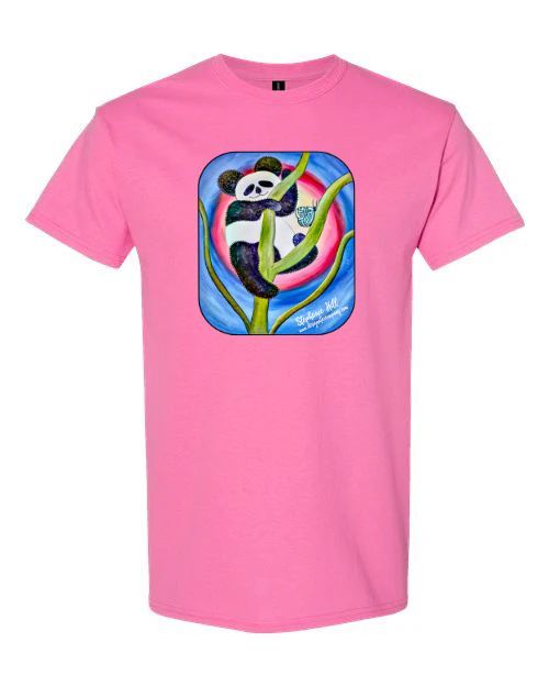 Tee shirt Graphic Panda butterfly in a tree t-shirt, short sleeve, crewneck, cotton,