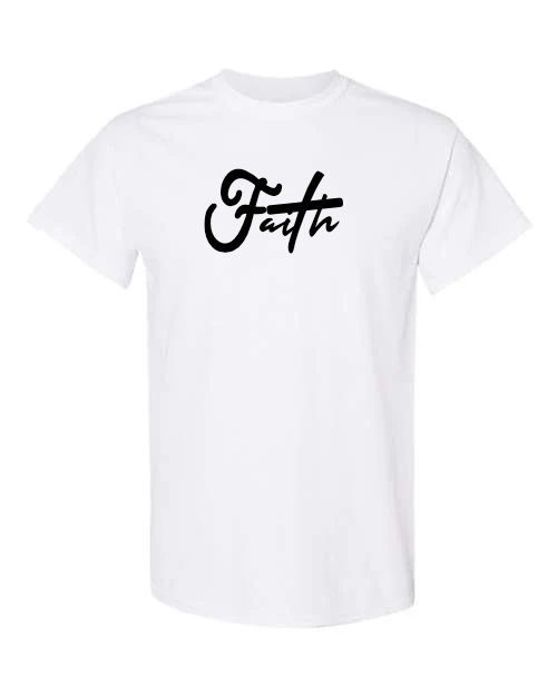 Graphic t-shirts Faith Christian Spiritual Inspirational tees short sleeve cotton polyester