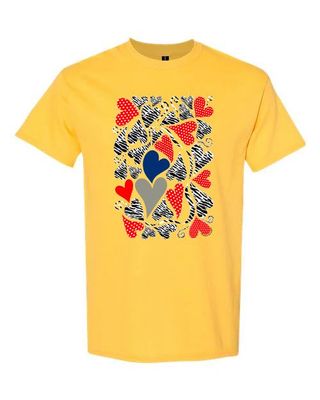 Love is in the Heart graphic t shirt for the whole family, Gildan Jerzee cotton polyester