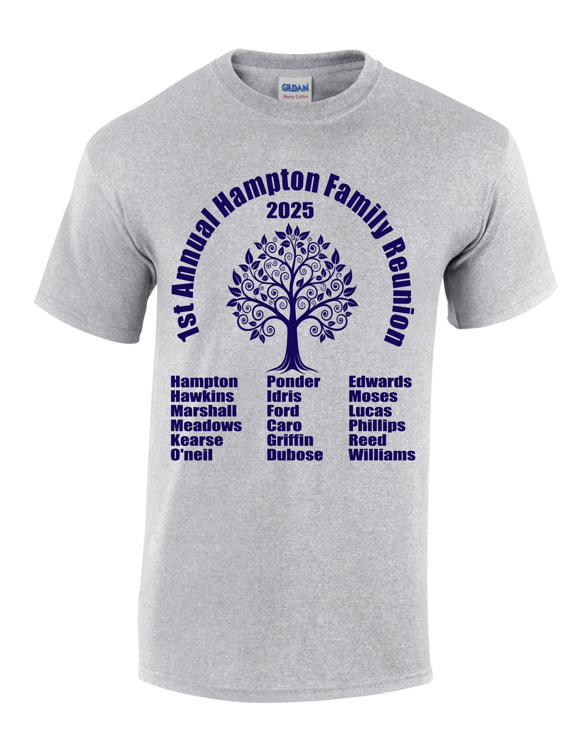 1st Annual Hampton Family Reunion 2025, Design on Front