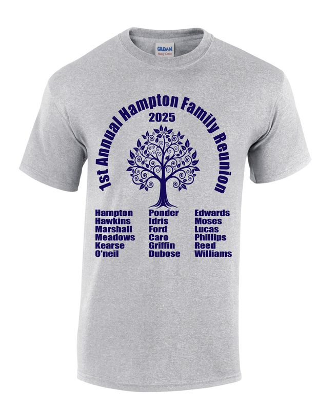 1st Annual Hampton Family Reunion 2025, Design on Front