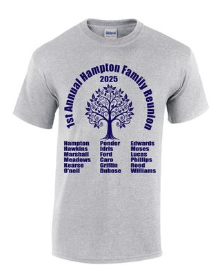 1st Annual Hampton Family Reunion 2025, Design on Front