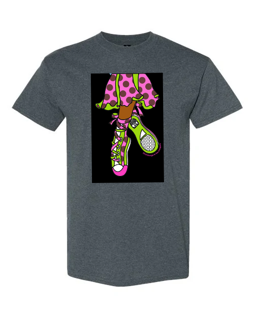 Melanin Ballerina Pop Art Tee- Polka-Dots & High-Tops
