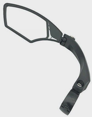 HD-GLASS LENS NYLON CLAMP-ON MIRROR BLACK