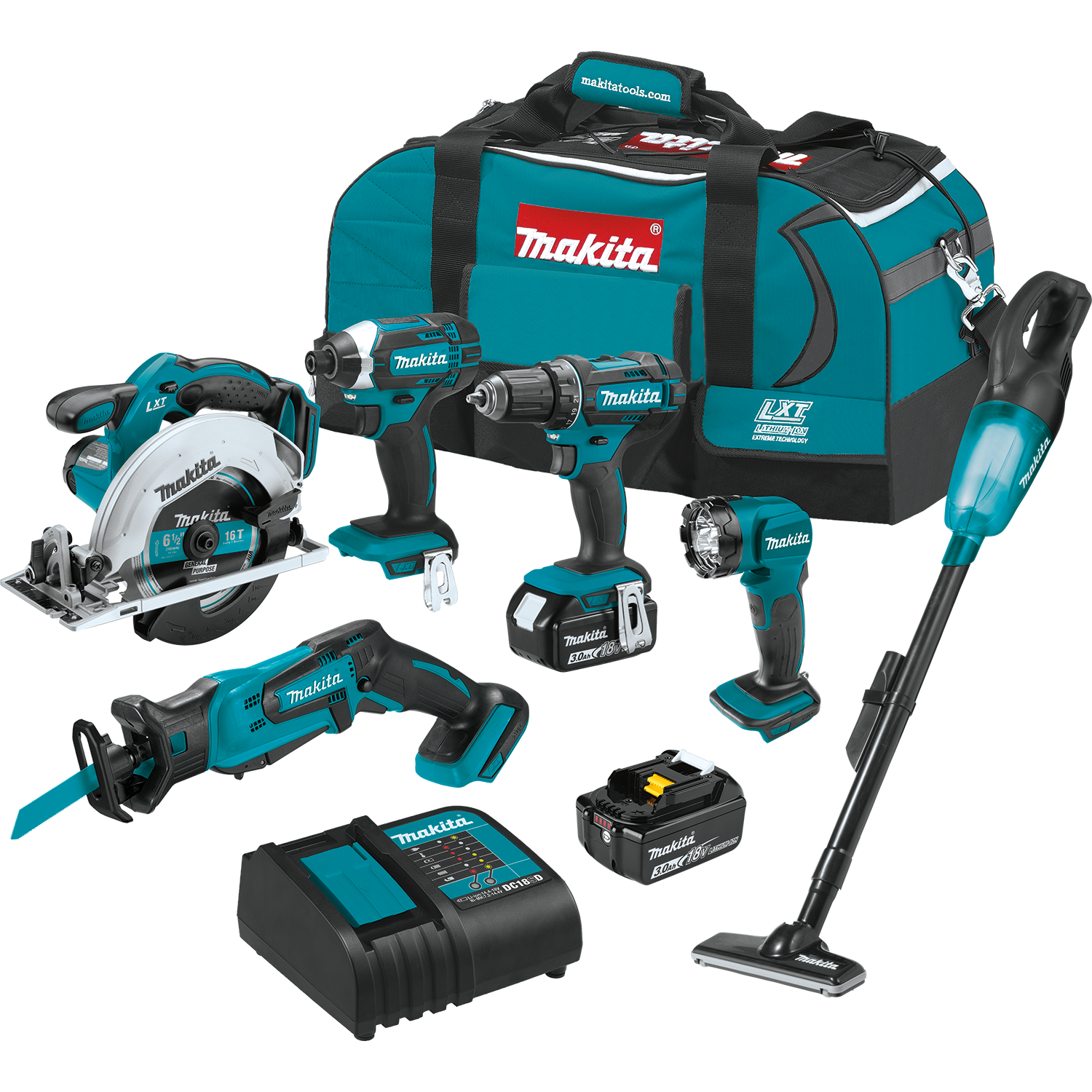 XT614SX1 MAKITA 18V (6)PC COMBO