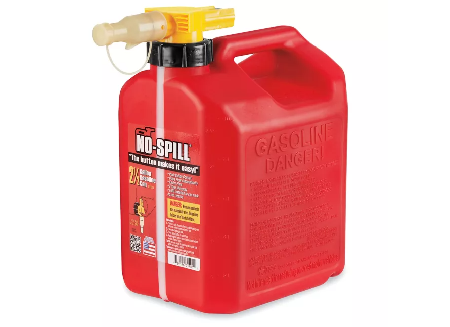 NO SPILL NOZZLE 2.5 GAL GASOLINE CAN