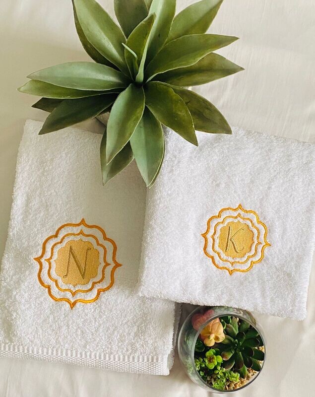 Luxurious Personalized Monogram Bath Towel